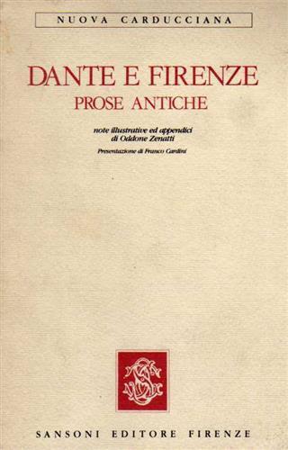 Dante e Firenze, prose antiche - copertina
