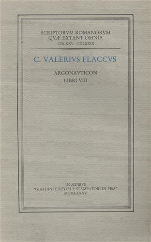 Argonauticon Libri VIII - G. Valerio Flacco - copertina
