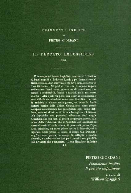 Frammento inedito. Il peccato impossibile 1838 - Pietro Giordani - 3
