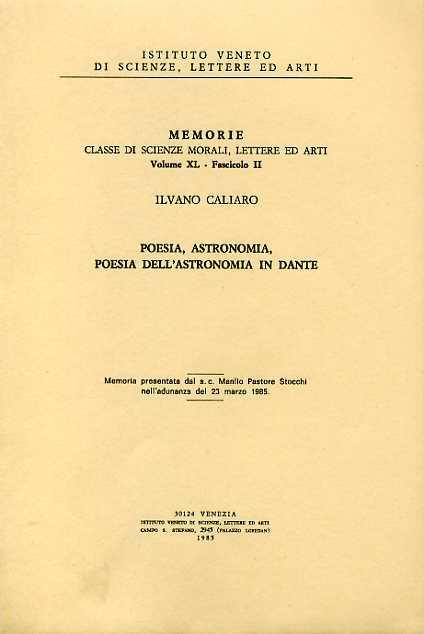 Poesia, astronomia, poesia dell'astronomia in Dante - Ilvano Caliaro - 2