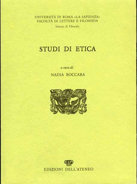 Studi di etica - copertina