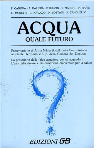 Acqua. Quale futuro. La protezione delle falde acqu - Francesco Canova - copertina