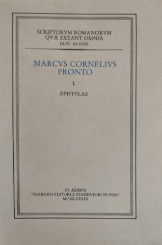 I. Epistulae - M. Cornelio Frontone - copertina