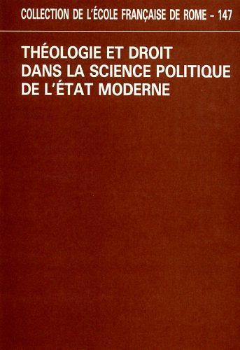 Théologie et droit dans la science politique de l'Etat moderne - copertina