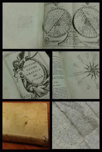 Epitome cosmografica, o compendiosa introduttione all'astronomia, geografia, & idrografia, per l'uso, dilucidatione, e fabbrica delle sfere, globi, planisferj, astrolabj e Tavole geografiche e particolarmente degli stampati, e spiegati nelle publiche - Vincenzo Coronelli - copertina