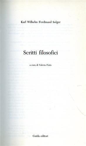 Scritti filosofici - Karl Wilhelm Ferdinand Solger - 2