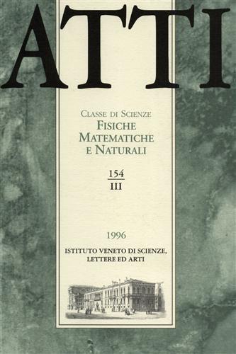 Atti. Classe di Scienze Fisiche, Matematiche e Naturali. N. 154. fascicolo III - copertina