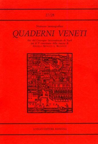 Quaderni Veneti n. 27. 28. Atti del Convegno Internaziona - copertina