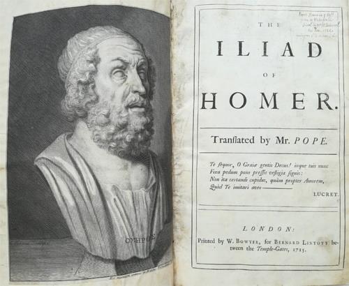The Iliad of Homer translated by Alexander Pope. Vol. I - VI. Prima edizione della traduzion - Omero - 2