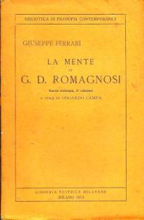 La mente di G.D. Romagnosi - Giuseppe Ferrari - copertina
