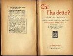 Chi l'ha detto