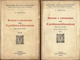 Scienza e conoscenza ossia il problema della scienza nella sua storia - L. Ventura - copertina