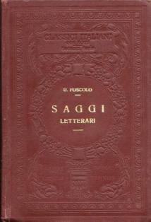 Saggi letterari - Ugo Foscolo - copertina