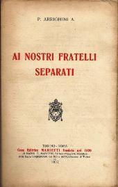 Ai nostri fratelli separati - P. A. Arrighini - copertina