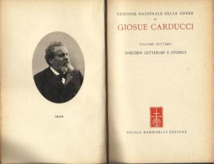 Discorsi letterari e storici - Giosuè Carducci - copertina