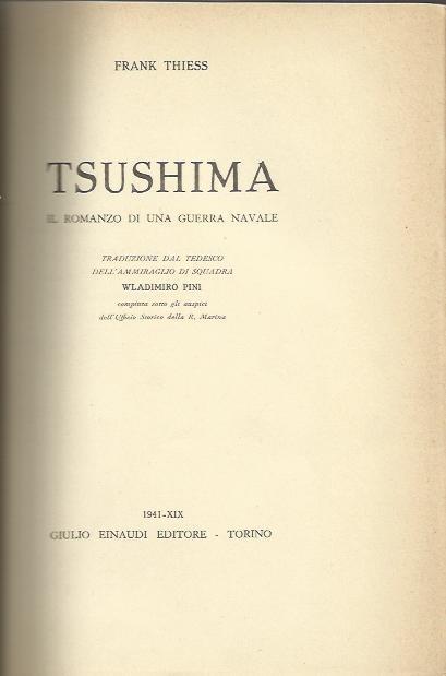 Tsushima. Il romanzo di una guerra navale - Frank Thiess - copertina