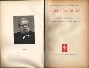 Versioni da antichi e moderni - Giosuè Carducci - copertina