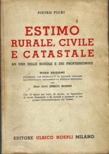Estimo rurale, civile e catastale - Pietro Ficai - copertina