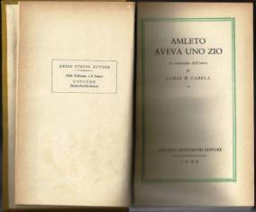 Amleto aveva uno zio - James B. Cabell - copertina