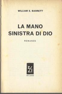 La mano sinistra di Dio - copertina