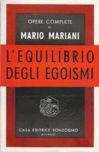 L' equilibrio degli egoismi - Mario Mariani - copertina