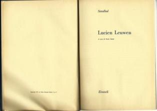 Lucien Leuwen - Stendhal - copertina