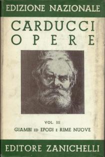 Giambi ed epodi e Rime nuove - Giosuè Carducci - copertina