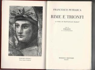 Rime e Trionfi - Francesco Petrarca - copertina