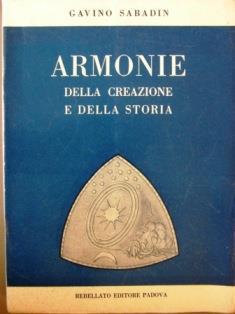 Armonie della creazione e della storia - Gavino Sabadin - copertina