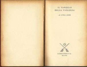 Il vangelo della violenza - Cyril Rofe - copertina