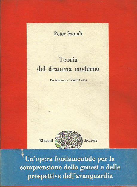 Teoria del Dramma Moderno - Peter Szondi - copertina