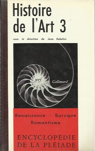 Histoire de l'Art 3 - Jean Babelon - copertina