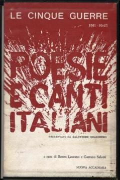 Le cinque guerre: poesie e canti italiani - copertina