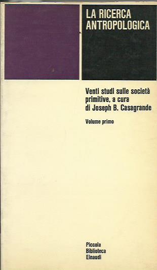 La Ricerca antropologica - Volume 1 - copertina