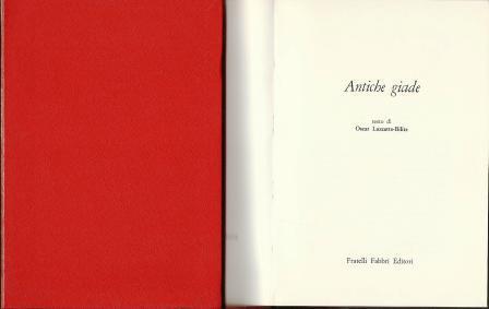 Antiche Giade - Oscar Luzzatto Bilitz - copertina