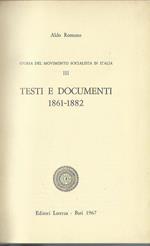 Storia Del Movimento Socialista in Italia 1861/82