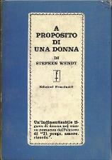 A proposito di una donna - Stephen Wendt - copertina