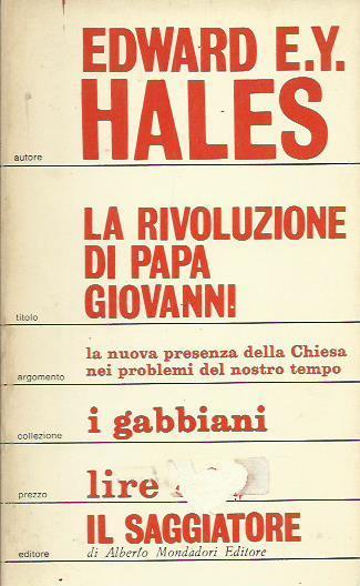 La Rivoluzione di Papa Giovanni - Edward Elton Young Hales - copertina