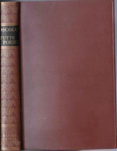 Tutte le poesie - Ugo Foscolo - copertina