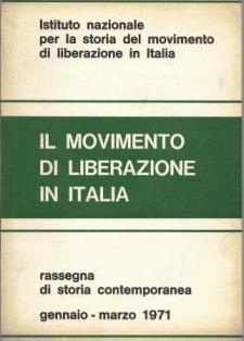 Il movimento di liberazione in Italia Gennaio-Marzo 1971 - copertina