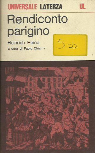 Rendiconto Parigino - Heinrich Heine - copertina
