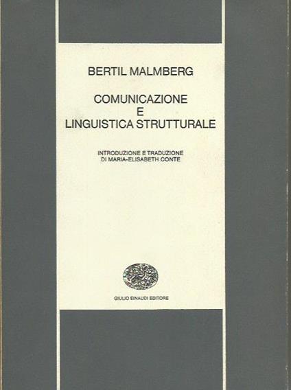 Comunicazione E Linguistica Strutturale - Bertil Malmberg - copertina