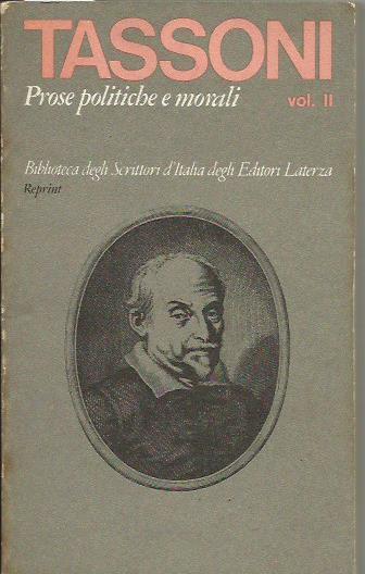 Prose politiche e morali - Alessandro Tassoni - copertina