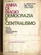 Democrazia e centralismo - copertina