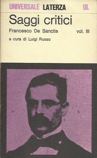 Saggi Critici volume III - Francesco De Sanctis - copertina