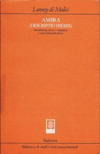 Ambra (Descriptio hiemis) - Lorenzo de' Medici - copertina