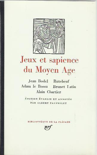 Jeux et sapience du Moyen Age - copertina