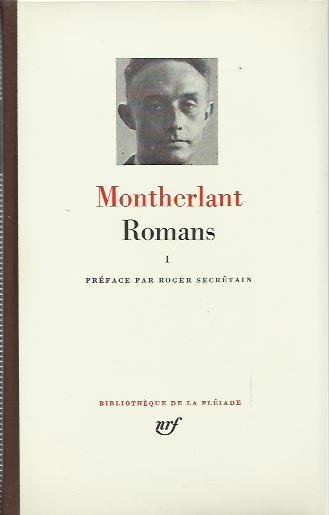 Romans Volume Primo - Henry de Montherlant - copertina