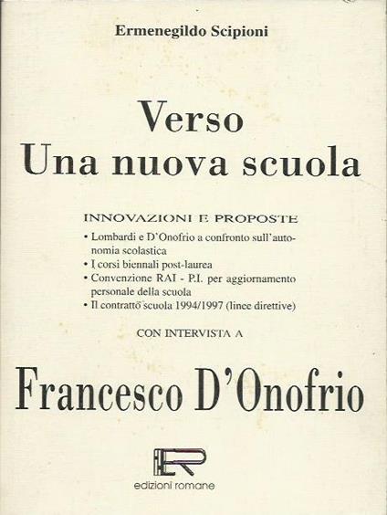 Verso una nuova scuola - Ermenegildo Scipioni - copertina