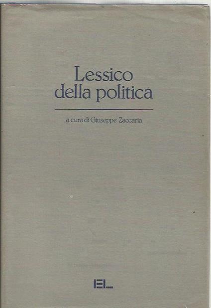 Lessico della politica - Giuseppe Zaccaria - copertina